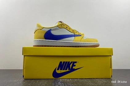 Low Reliable Travis 45 OG Scott  SP DZ4137-700 Canary Retro Jordan 1 (Women's) 1023
